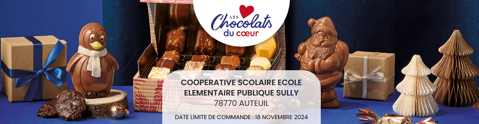 Chocolats de Noël école Sully