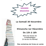 affiche braderie bibliothèque 2024