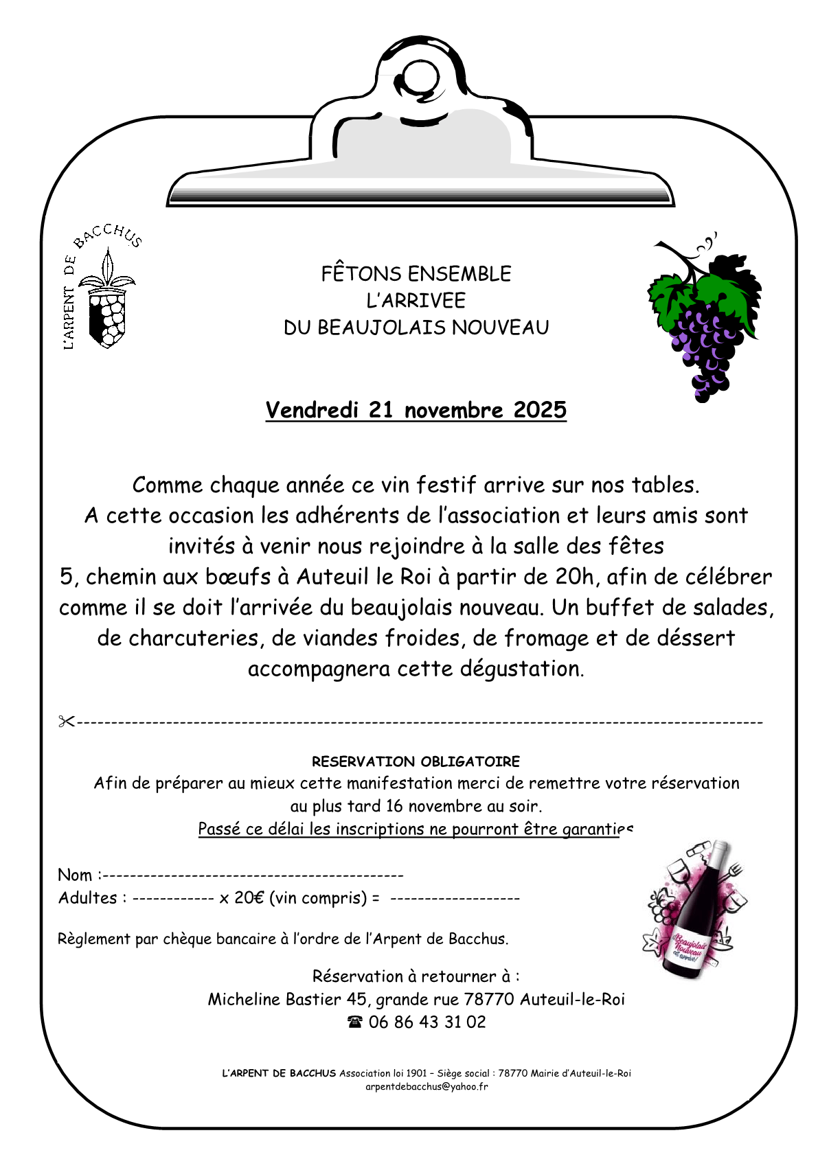 ADB Soirée Beaujolais du 21 11 2025