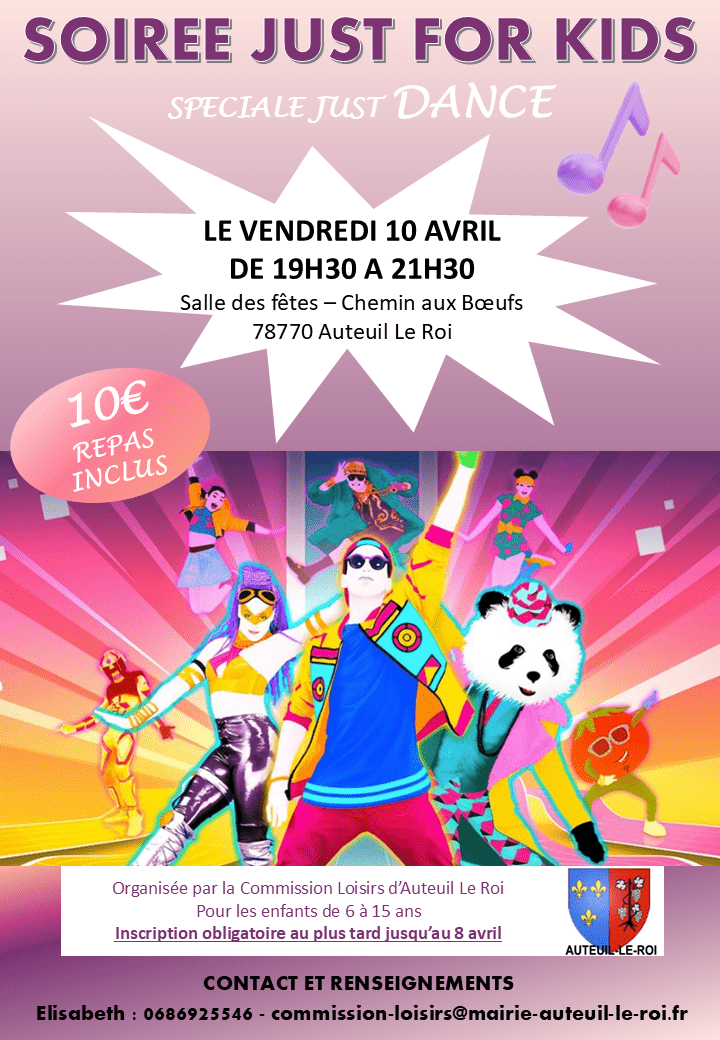 Affiche Soirée Just for Kids du 10 04 2026