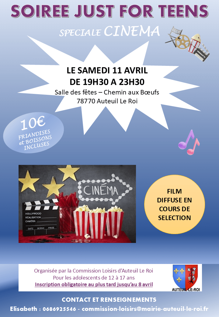 Affiche Soirée Just for Teens du 11 04 2026